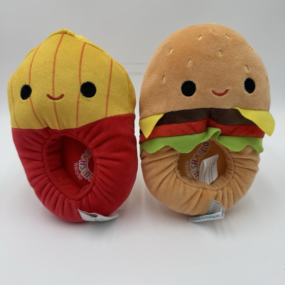 Squishmallows Big Kids Carl the Cheeseburger & Floyd the Fries Size 9-10
